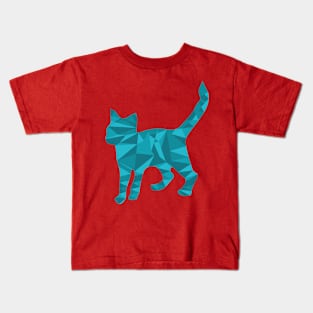 Cat-Abstract Triangle Kids T-Shirt